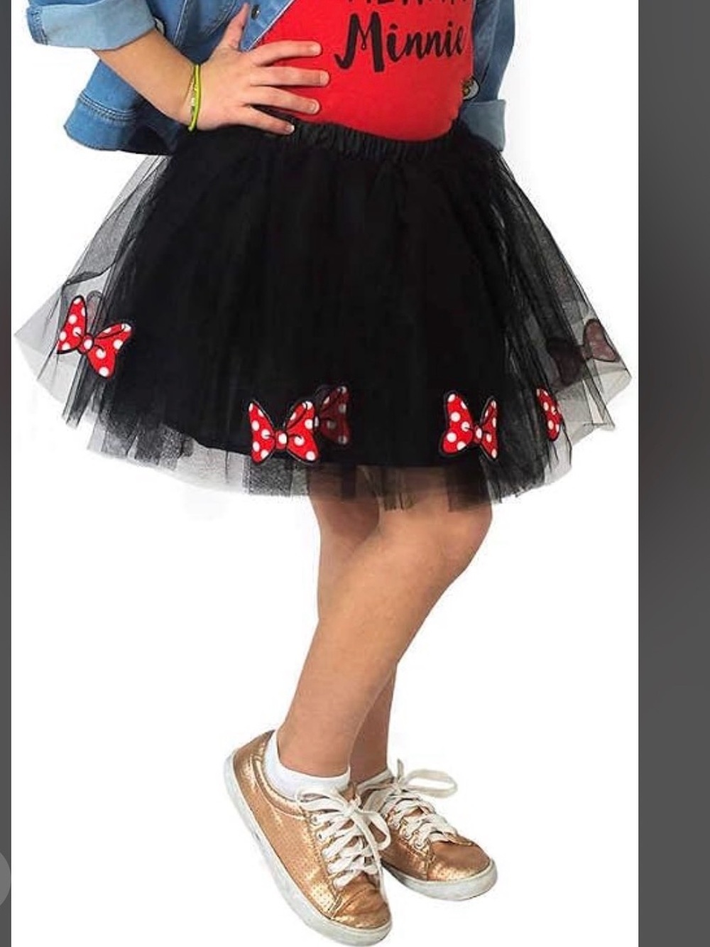 Disney Tutu Couture Minnie Mouse Tulle Skirt Size 5/6 Halloween costume